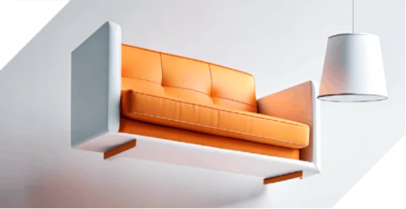 Orange sofa
