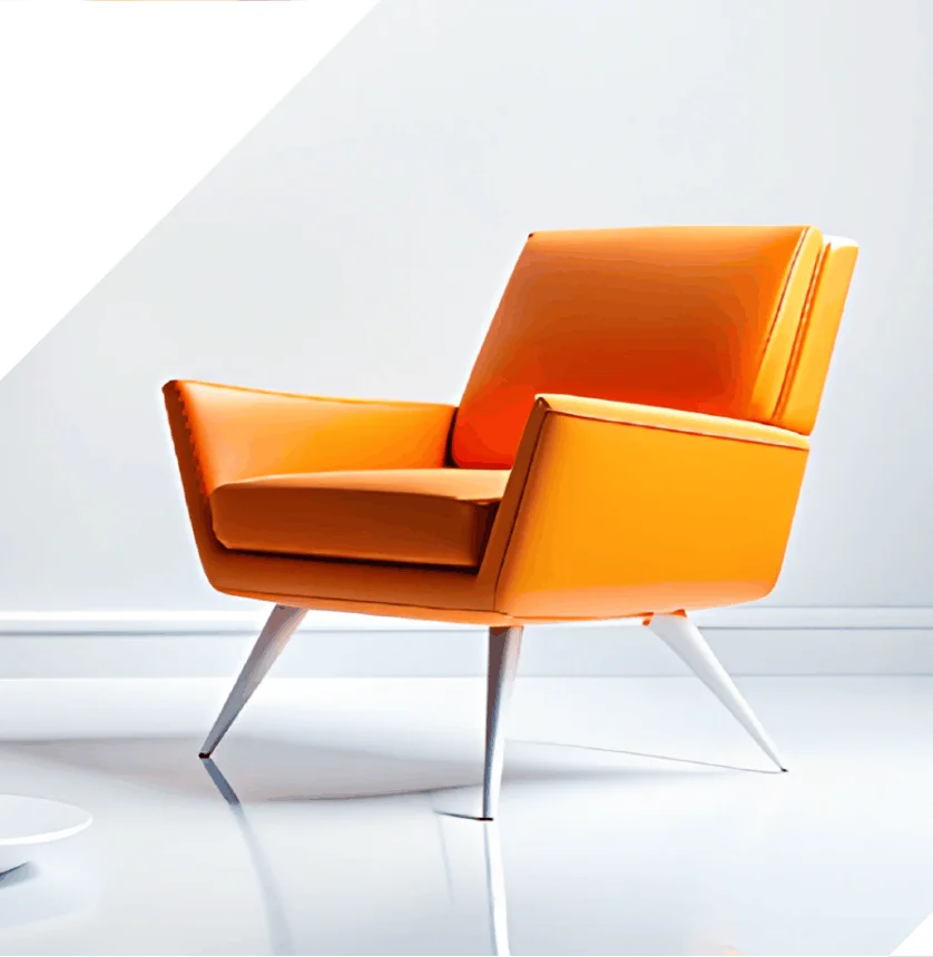Orange armchair