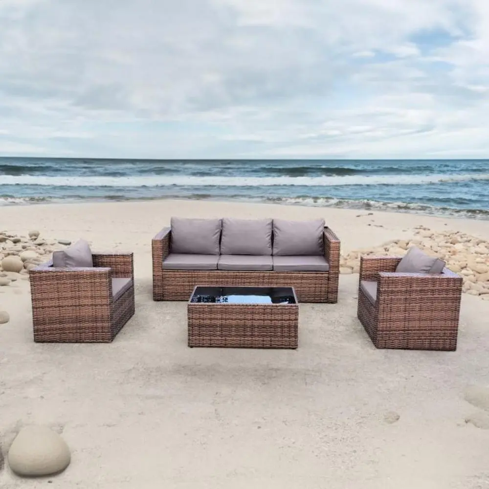 Комплект плетеной садовой  мебели AFM-302AL Brown(AG) | Интернет магазин Масса Мебель