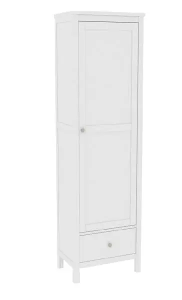 Шкаф пенал для одежды Кантри 11 белый (GL) снято