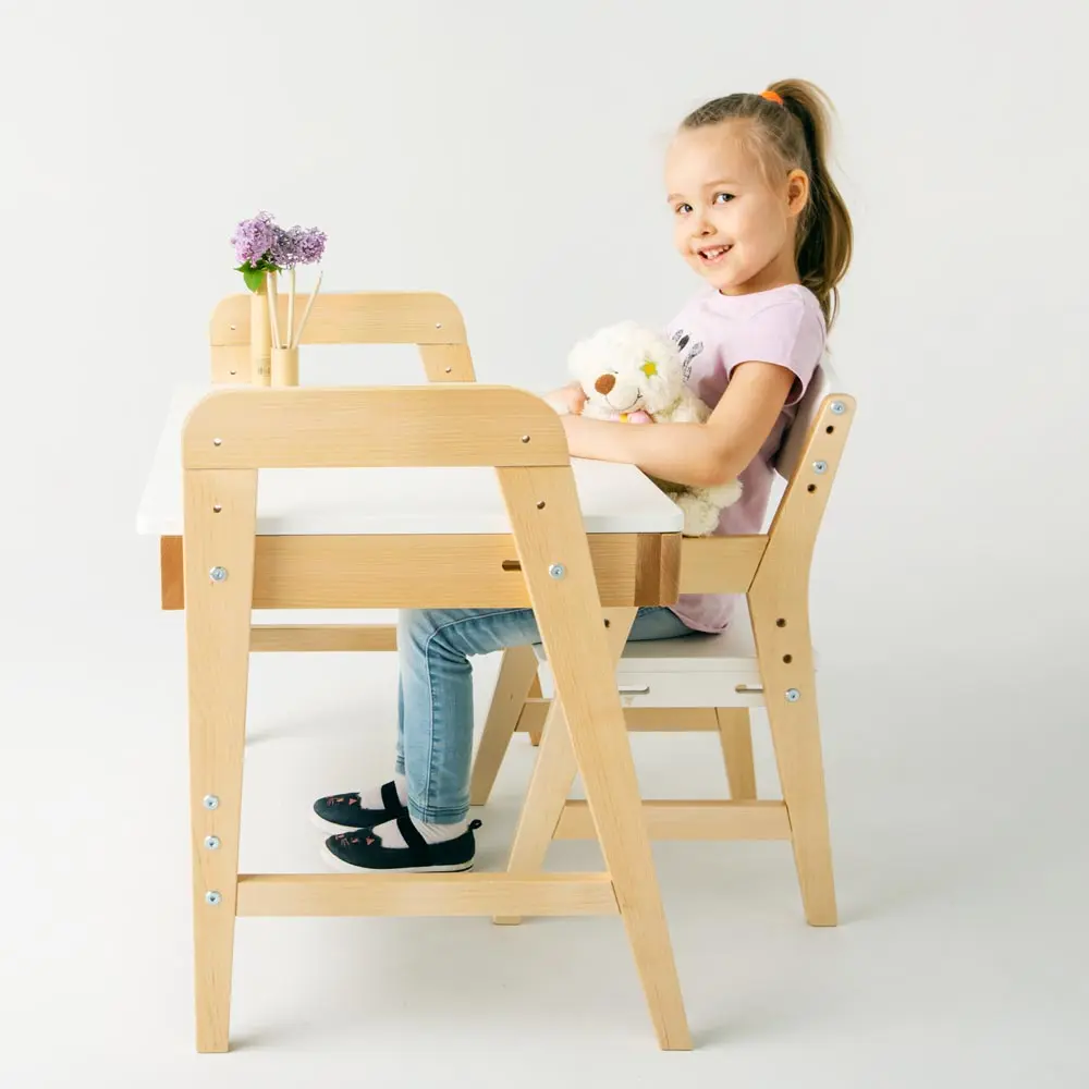 Растущая мебель стул регулируемый KIDS Массив (POP) | Интернет магазин Масса Мебель