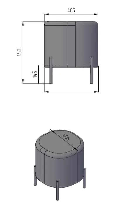 Пуф малый Gawaii зеленый (RH) 