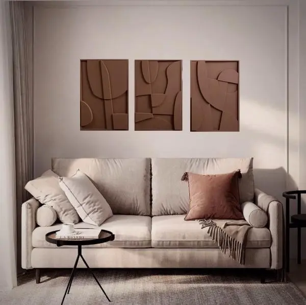 Панно Триптих "Объемная геометрия" 3 шт. (TM)