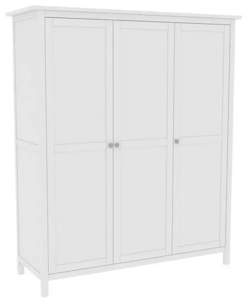 Шкаф-купе трехстворчатый Кантри 30 белый (GL) снято