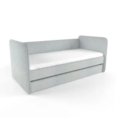 Кровать мягкая односпальная коллекция Айрис (рогожка Серая) POP