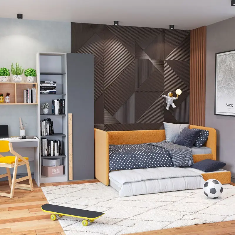 Мебель для детской коллекция НьюТон Грэй "Внимательный" композиция №3 (POP) 