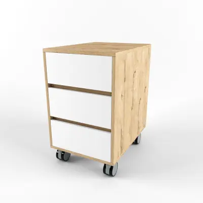 Тумба выкатная Белая коллекция 2+2 белый (POP)