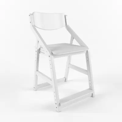 Растущая мебель стул регулируемый Робин Wood (Массив/Белый) POP