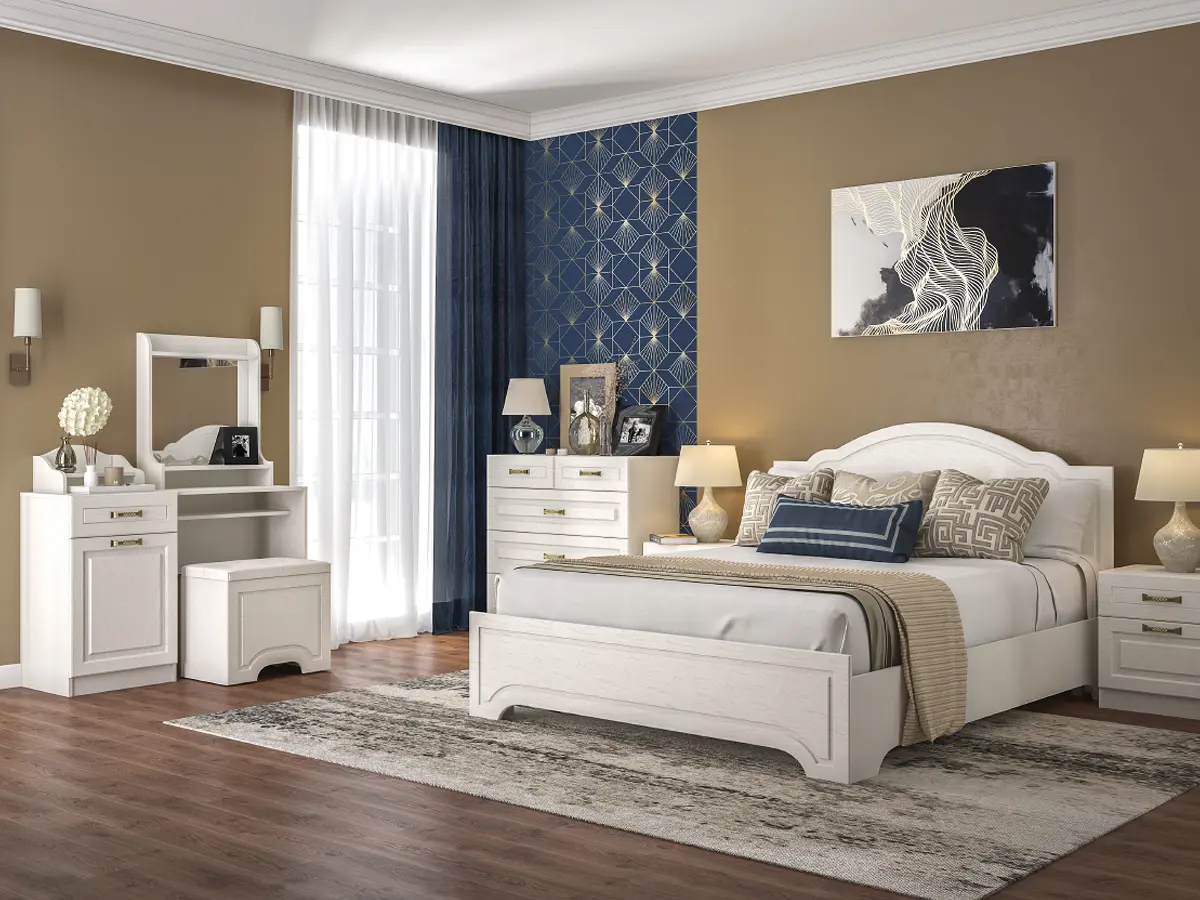 Полка Ливерпуль 10.118 (с зеркалом) белый (Mob)