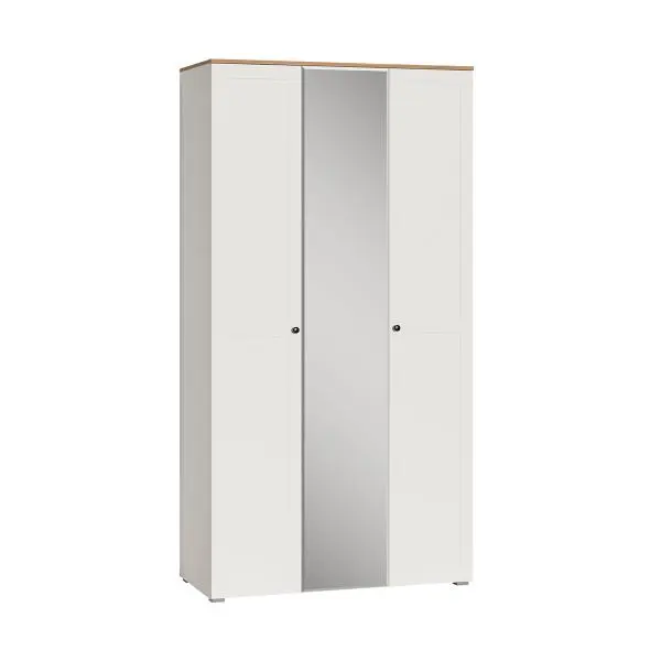 Шкаф для одежды трехдверный Остин 13.336.03 Белый шагрень/Дуб Золотой (Mob)