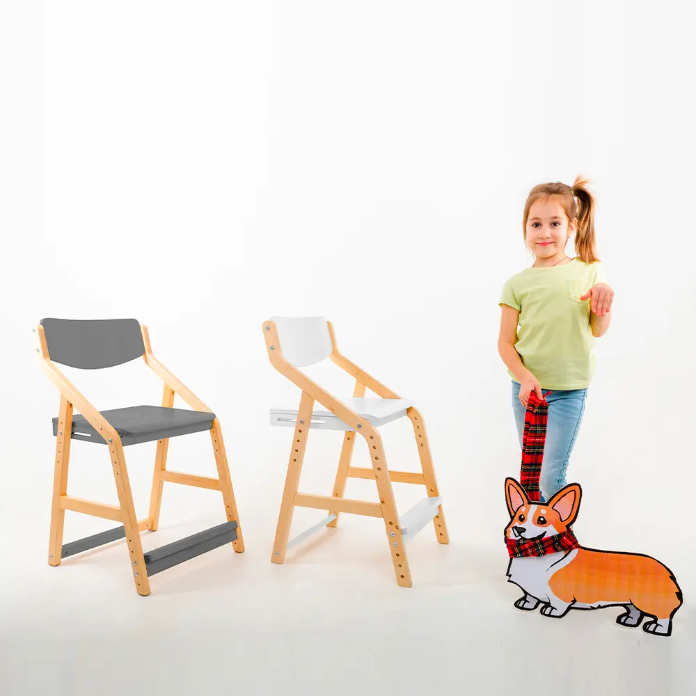 Растущая мебель стул регулируемый Робин Wood (Массив/цвет в ассортименте) POP | Интернет магазин Масса Мебель