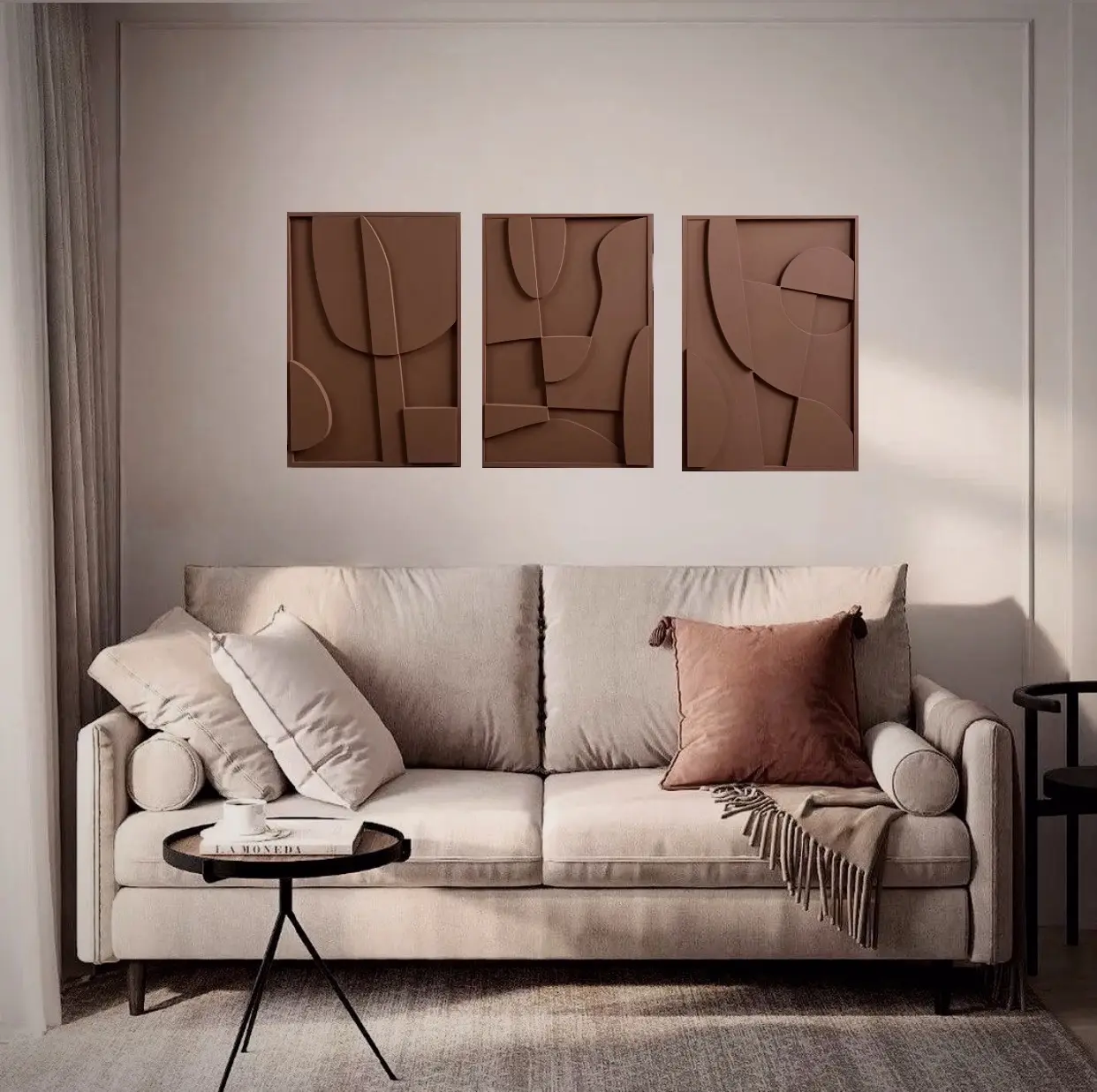 Панно Триптих "Объемная геометрия" 3 шт. (TM)