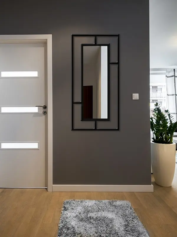 Зеркало №1 муар черный с блестками (ARG) 