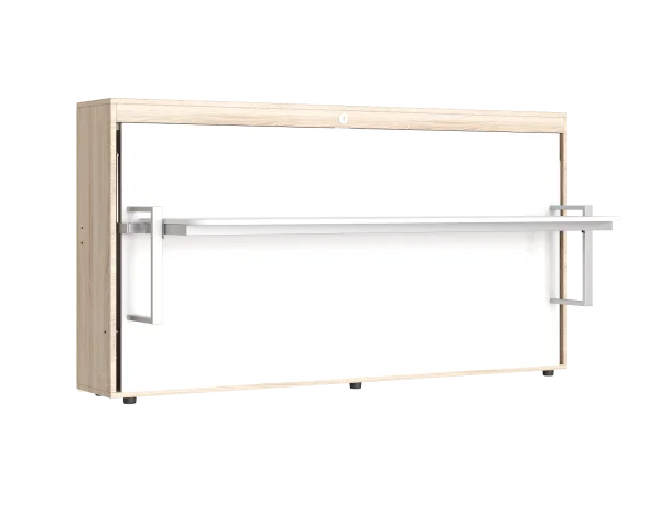 Кровать-трансформер 90х200 со столом Дуб Сонома светлый / Белый (MLM)