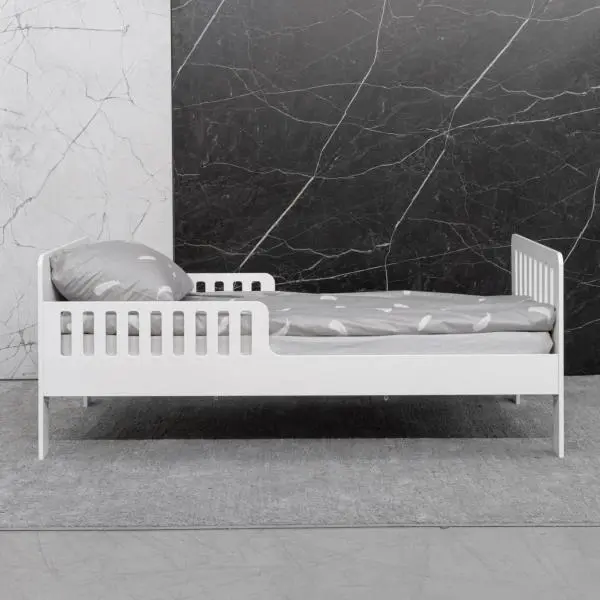 Кровать подростковая Fiora без ящиков, белый (ANT) 