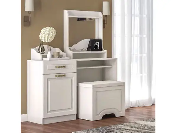 Стол туалетный Ливерпуль 12.46.01 белый ясень/ваниль (Mob)