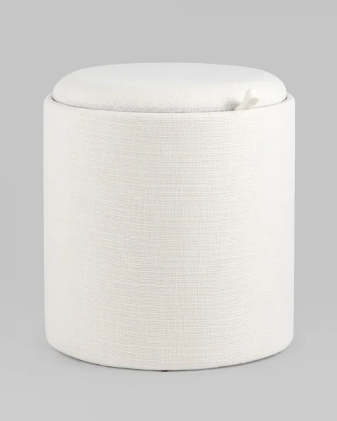 Пуф-столик с ящиком Хюгге S рогожка белая (SG)