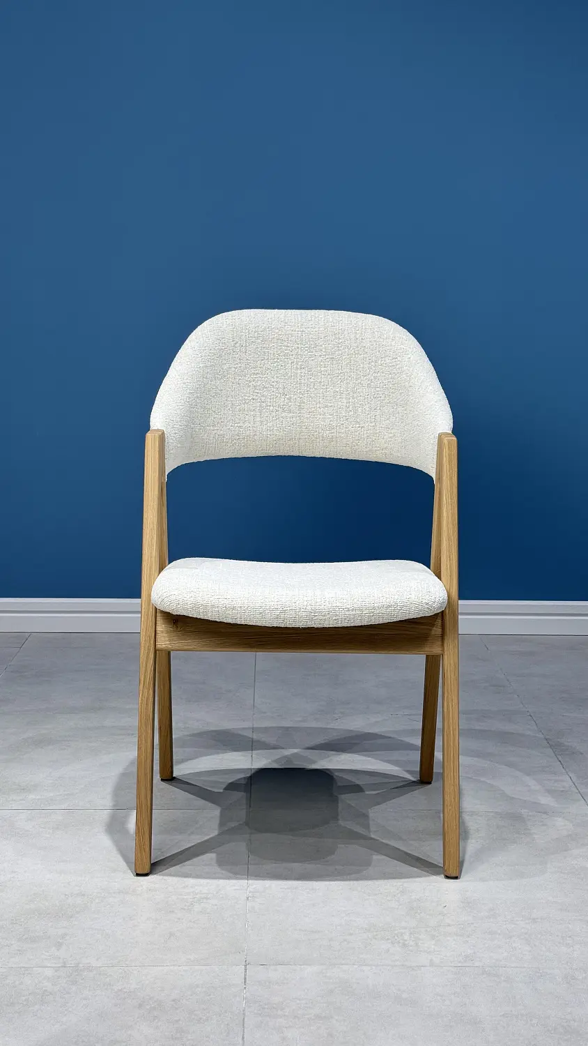 Стул мягкий Белфаст Д-2 белый букле-каркас дуб, MASSA