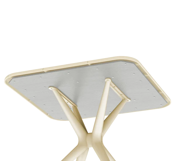 Стол пластиковый квадратный SHT-TU30/TT30 83/83 бежевый/бежевый(SHF) 