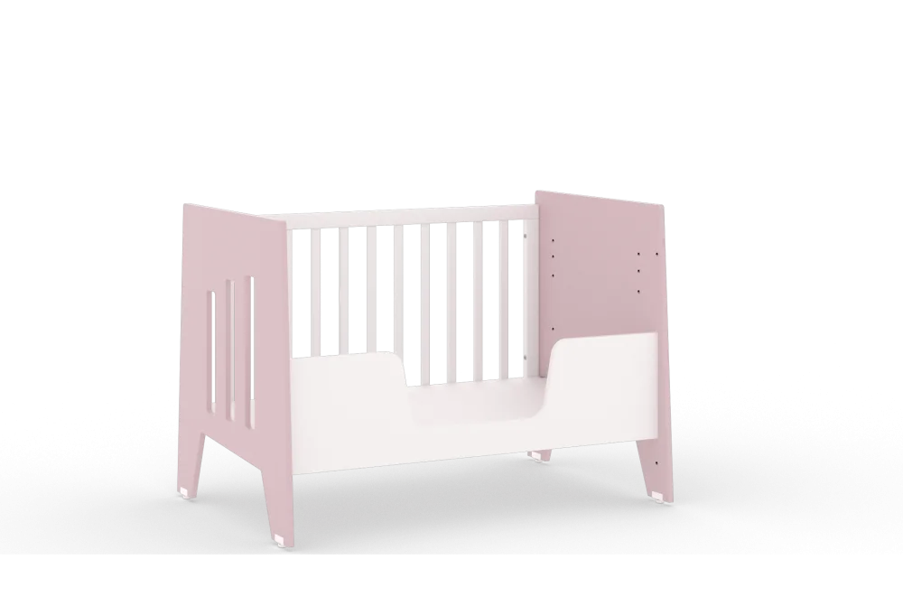 Кроватка-стол Mia белый/розовый (ANT) 