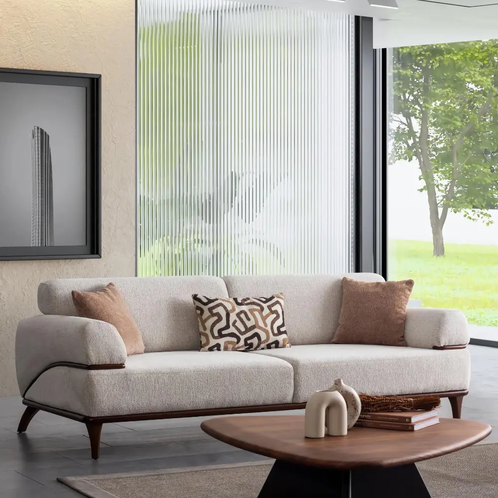 Диван прямой CLASS Gloria 030 белый (Турция)