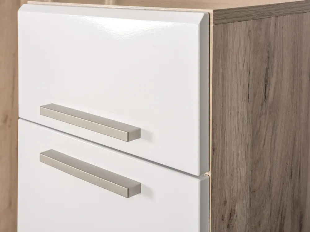 Комплект мебели в прихожую Лайн №1  Дуб серый крафт/белый глянец (Mob) 