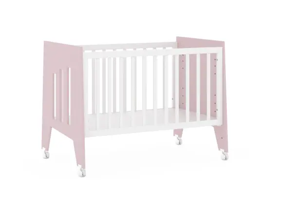 Кроватка-стол Mia белый/розовый (ANT) 