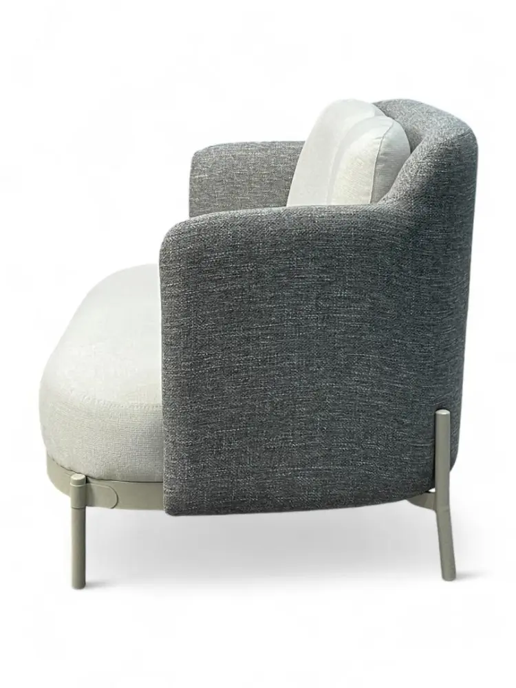 Диван прямой Сэнди серо белая рогожка-ножки металл, MASSA | Интернет магазин Масса Мебель