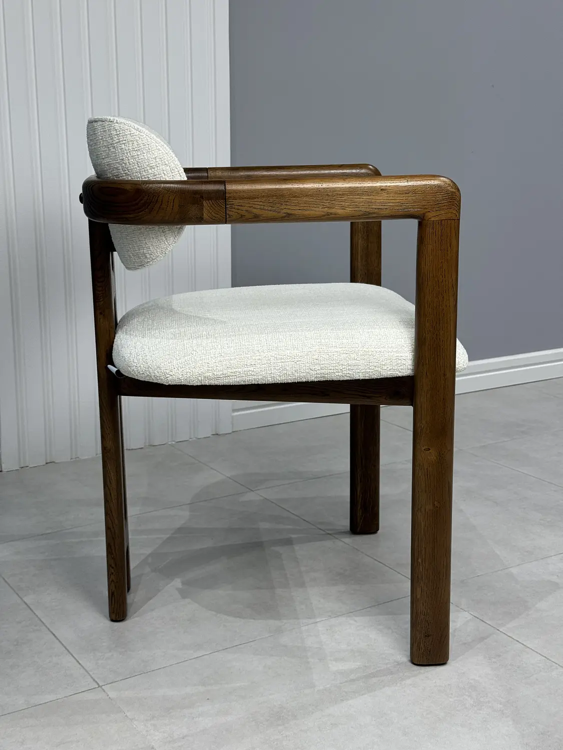 Стул мягкий Ричвуд Д-4 серый букле-каркас дуб, MASSA