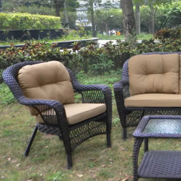 Комплект плетеный для отдыха из искусственного ротанга LV520BB Вrown/Beige (AG) | Интернет магазин Масса Мебель