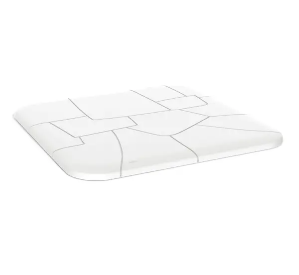 Стол пластиковый квадратный SHT-TU14/TT30 83/83 белый муар / золото / белый (SHF) 