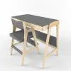 Растущая мебель комплект стол и стул Вуди Серый комбо  (POP)