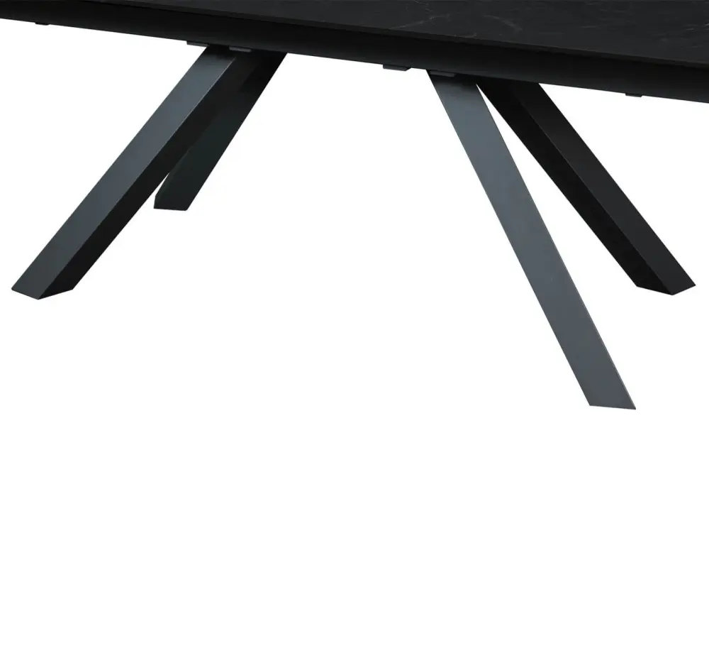 Стол обеденный раскладной SHT-T77 серый мрамор /черный (SHF) снято | Интернет магазин Масса Мебель