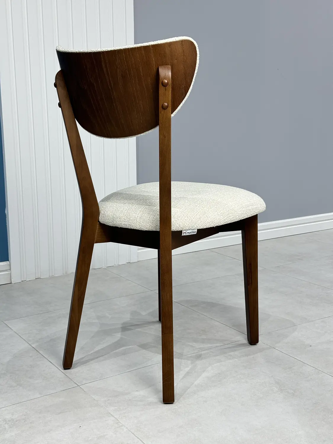 Стул мягкий Форест 07-01 серый букле-каркас бук, MASSA