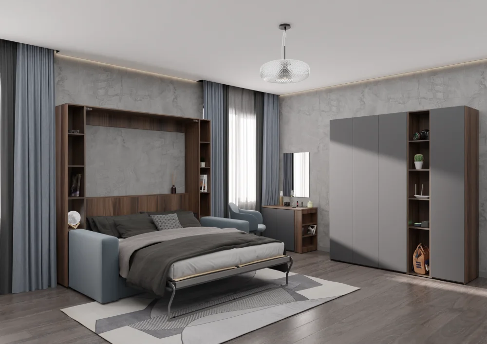 Шкаф-кровать Раскладушка плюс 160х200 (MLM) | Интернет магазин Масса Мебель