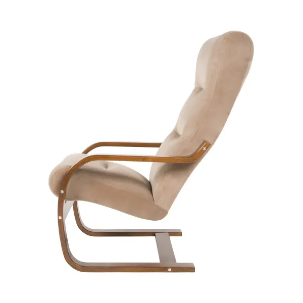 Кресло поэнг Гарда вишня/Фреш 06, шпон, велюр (GT) - интернет магазин Масса Мебель