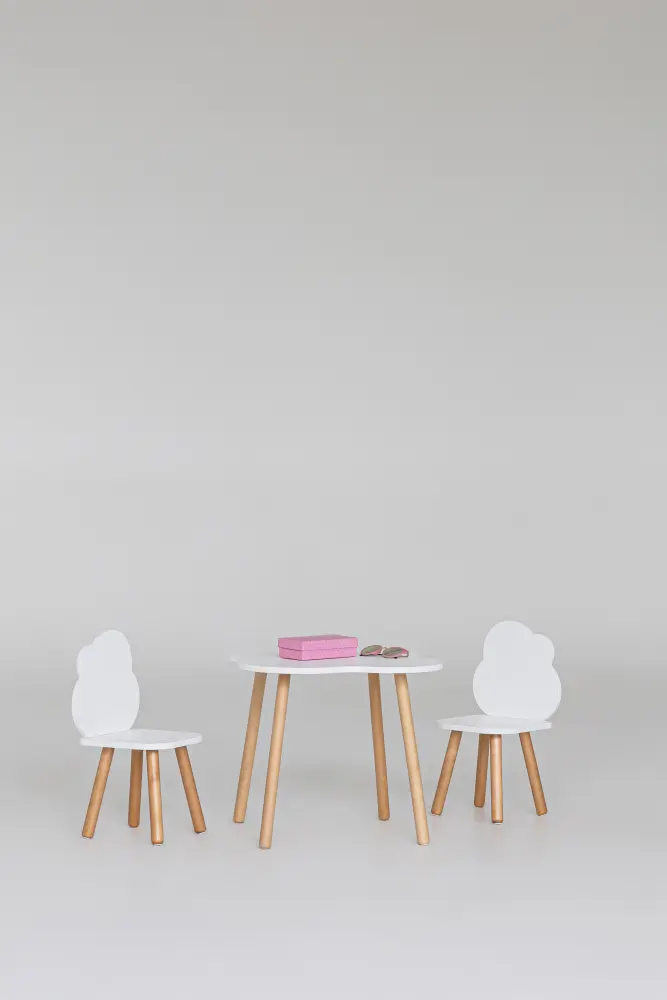 Стол детский "Облако" белый/ дерево(ANT) 