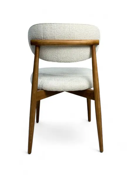 Стул мягкий Клейн Д-3 серый букле-каркас дуб, MASSA | Интернет магазин Масса Мебель