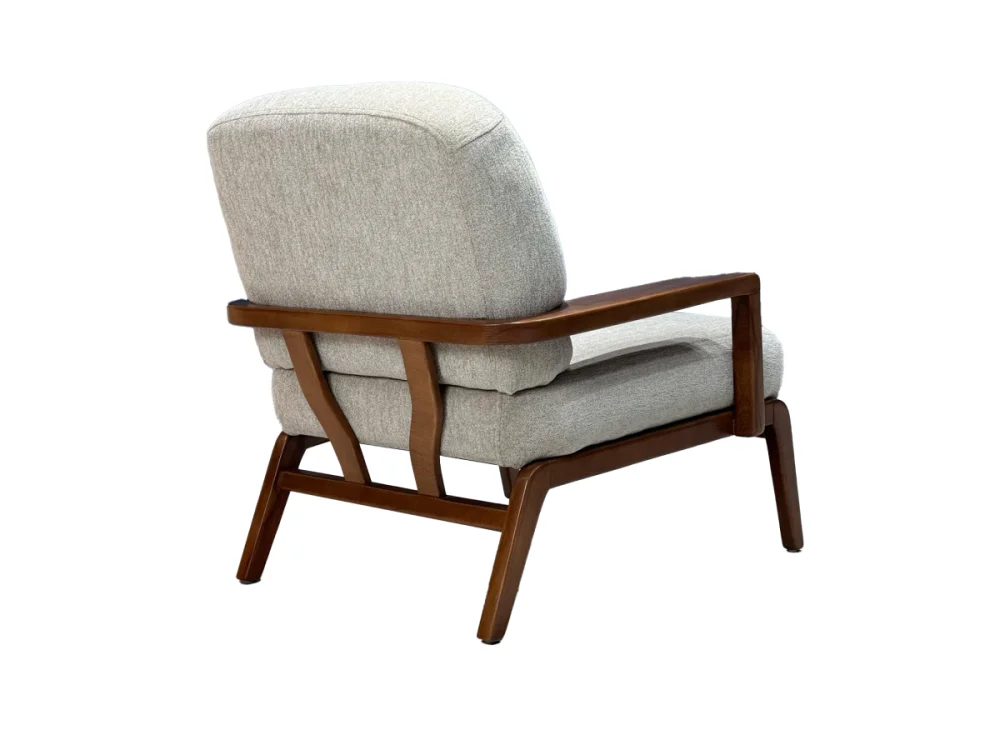 Кресло дизайнерское Рига 07-01 бежевый велюр-каркас бук, MASSA - интернет магазин Масса Мебель