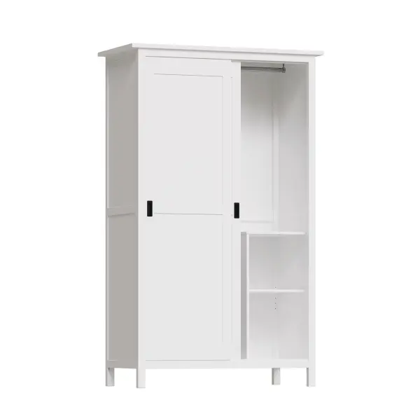 Шкаф-купе двухстворчатый Кантри 20 SW белый (GL) снято | Интернет магазин Масса Мебель