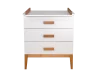 Комод с пеленальным столиком Terra белый/дерево (ANT)