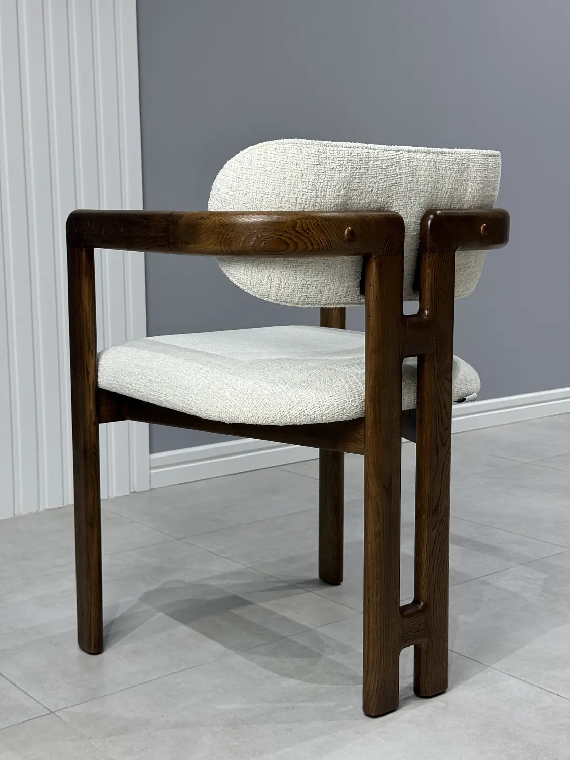 Стул мягкий Ричвуд Д-4 серый букле-каркас дуб, MASSA