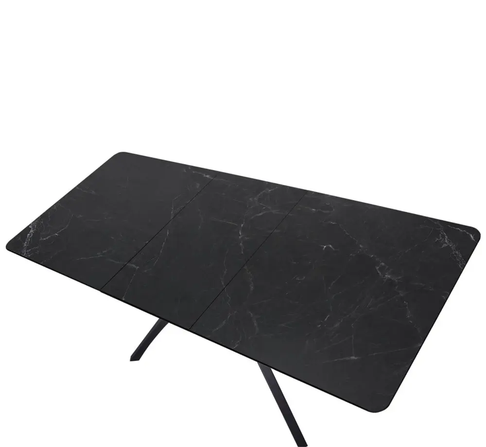 Стол обеденный раскладной SHT-T76 серый мрамор /черный (SHF) снято | Интернет магазин Масса Мебель