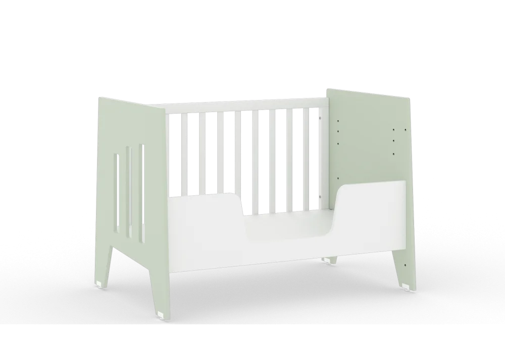 Кроватка-стол Mia белый/шалфей (ANT) 