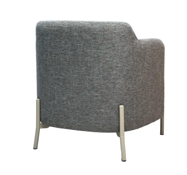 Кресло дизайнерское Сэнди серая рогожка-ножки металл, MASSA - интернет магазин Масса Мебель