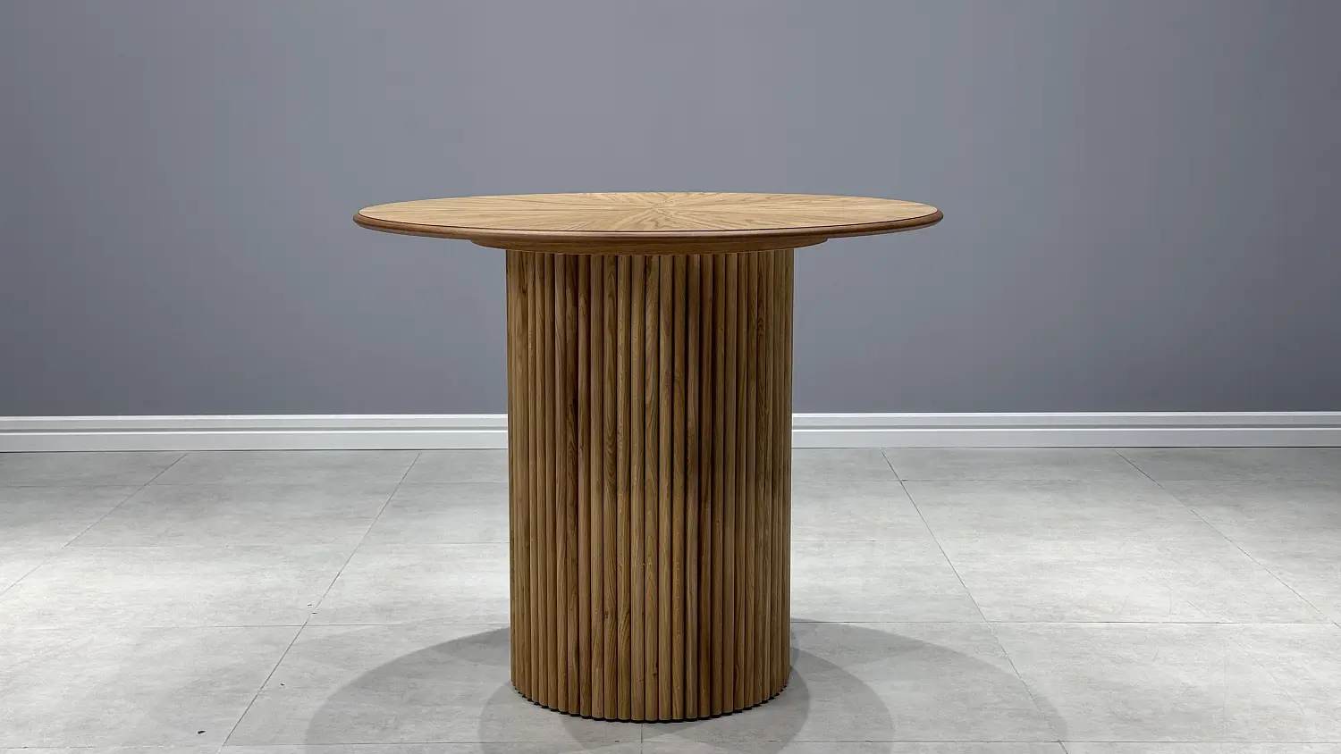 Стол обеденный круглый Рига Д-2 МДФ-дуб, MASSA