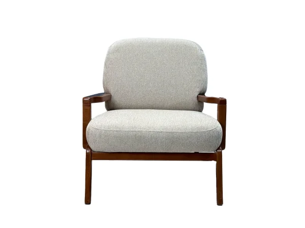 Кресло дизайнерское Рига 07-01 бежевый велюр-каркас бук, MASSA - интернет магазин Масса Мебель