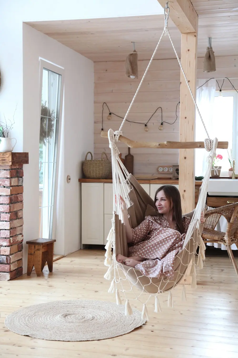 Кресло-гамак "базовая модель с бахромой"