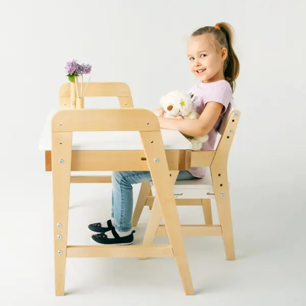 Растущая мебель стул регулируемый KIDS Массив (POP) | Интернет магазин Масса Мебель