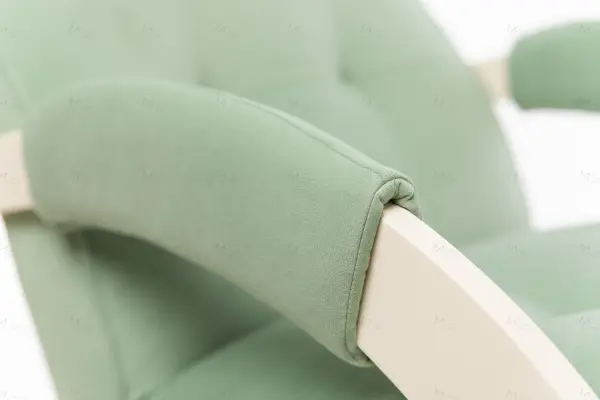 Кресло-качалка Leset Хилл с подножкой Слоновая кость /Велюр V14 (IM)